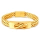 thumbnail image 1 of Pulsera para hombre de acero inoxidable con símbolo dorado del infinito, 1 of 4
