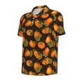 thumbnail image 3 of Daiia Orange Pumpkin Pattern Men’s Polo Shirts,Solid Deck Shirt,Classic Fit, Breathable Cotton Polo for Casual and Sport Wear-Small, 3 of 9