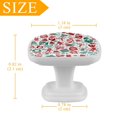 thumbnail image 3 of 4 Pieces Set Drawer Pulls Handle Square Wardrobe Cabinet Knobs with Stainless Steel Screws Furniture Kitchen Decor, 3 of 5