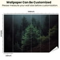 thumbnail image 3 of Peel and Stick Wallpaper Waterproof Misty pine trees forest landscape Wall Mural Decor Self Adhesive and Removable 100in x 144in, 3 of 8