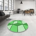 thumbnail image 4 of Ahgly Company Machine Washable Indoor Square Transitional Green Area Rugs, 7' Square, 4 of 7