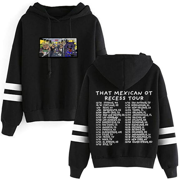 That Mexican OT Recess Tour 2025 Merch Hoodies Pocketless Parallel Bars Sleeve Streetwear