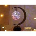 thumbnail image 3 of Warm White Led Moon shaped Lamp Hemp Rope Iron Rattan Ball, 3 of 4