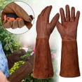 thumbnail image 5 of Yesbay 1 Pair Garden Gloves Wear Resistant Breathable Elbow Length Full Coverage Labor Long Elbow Gloves, 5 of 8