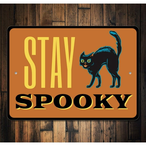 Stay Spooky Novelty Sign, Metal Wall Decor - 10x14 inches