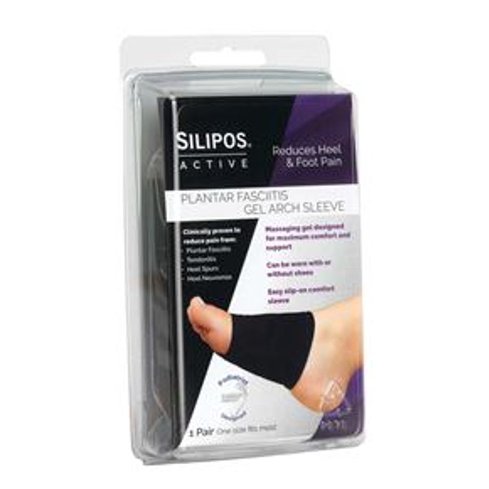 Silipos Active 7212 Plantar Fasciitis Gel Arch Sleeves