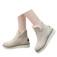 thumbnail image 3 of Wovix Women's Snow Boots Winter Ankle Snow Boots Classic Resistant Ankle Boots Comfortable Trendy Daily Shoes Outdoor Activities Beige 41, 3 of 6