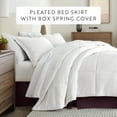thumbnail image 3 of Tailored Pleated Bed Skirt Box Spring Frame Cover Dust Ruffle in Purple for King Size Bedding by Comfort Canopy, 3 of 12
