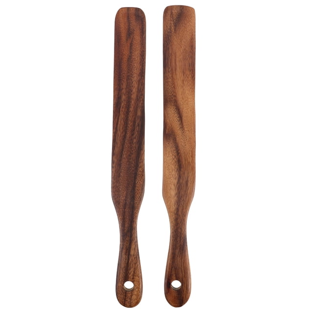 2 espátulas de madera para masa madre con orificio para colgar, ideales para mezclar masa, hornear pasteles y mantequilla, utensilios de cocina antiadherentes para cocinar