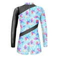 thumbnail image 3 of TiaoBug Big Girls Long Sleeve Floral Mesh Splice Athletic Jumpsuit One Piece Unitard 6-16 Colorful Blue 16, 3 of 4