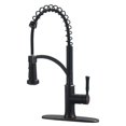 thumbnail image 1 of Guukar Grifo De Cocina De Bronce Con Rociador Desplegable Bronce Frotado Con Aceite Sola Manija Arco Alto Comercial Granja Fregadero De Cocina Grifo Con Placa De Cubierta, 1 of 1