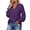 Purple, variant on Hurxie Blouses for Women Dressy Casual Flowy Boho Tops V Neck Long Sleeve Shirts Spring Outfits Purple,2XL
