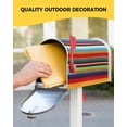 thumbnail image 5 of Mexican Stripes Magnetic Mailbox Cover - Mexican Themed Colorful Stripes Red Blue Mailbox Covers Standard Size 21x18inch Polyester Mailbox Wraps Cover for Home Garden Outdoor Decoration, 5 of 6
