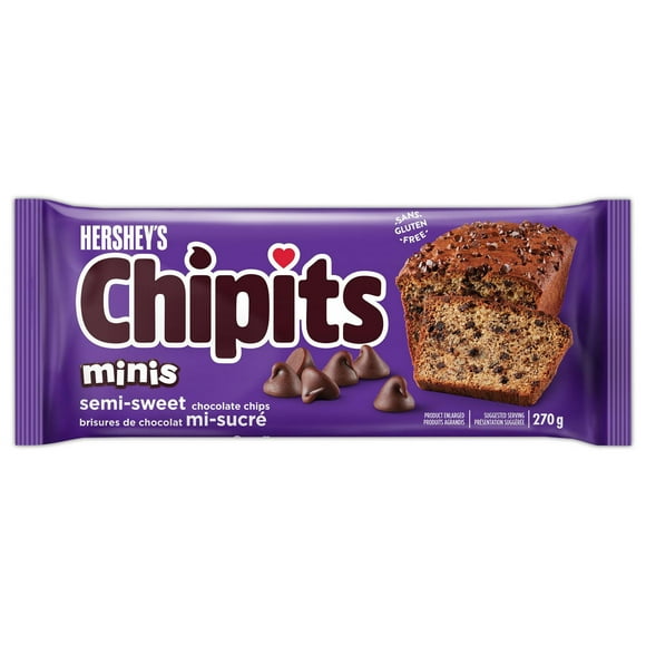 HERSHEY'S CHIPITS Semi-Sweet Minis Chocolate Chips, 270g