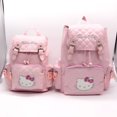 thumbnail image 1 of Sanrio New Korean Style Casual PU Glossy Drawstring Back Pack for Girls Going Out Hello Kitty Backpack Waterproof School Bag, 1 of 5