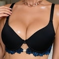 thumbnail image 2 of Bras for Women Lace Full Coverage Support Bra Black Size 90C, 2 of 9