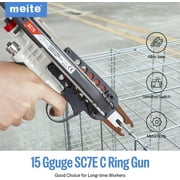 MEITE SC7E Pneumatic Hog Ring Plier Tool with Extended Nose 15 Gauge 3/4 Crown C Ring Gun