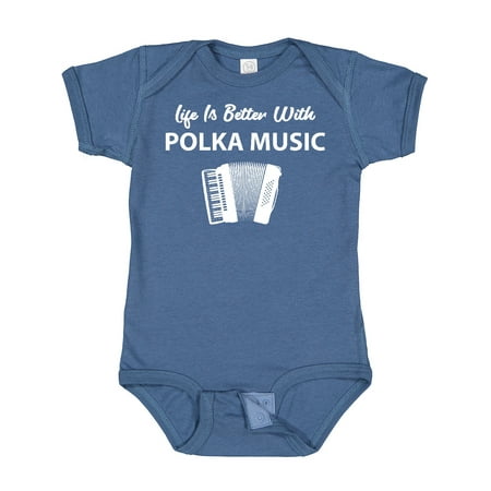 

Inktastic Life s Better Polka Music Gift Baby Boy or Baby Girl Bodysuit