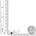 thumbnail image 5 of Gem Stone King 10K White Gold Blue Sapphire and White Lab Grown Diamond 3-Stone Bridal Engagement Wedding Ring Set for Women (0.84 Cttw, Gemstone September Birthstone, Round 5MM, Size 6), 5 of 5