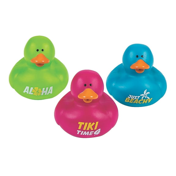 Hibiscus Duck Assortment - Party Favors - 12 Pieces