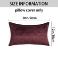 thumbnail image 6 of Unique Bargains Pack of 2 Velvet Solid Throw Pillow Covers 20" x 12" Brick Red, 6 of 6