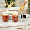 thumbnail image 4 of Yayeee 4 Pack Qtip Holder Bathroom Cotton Swab Canister with Lid Clear Dispenser Set, Orange Hand Drawn Floral, 4 of 6