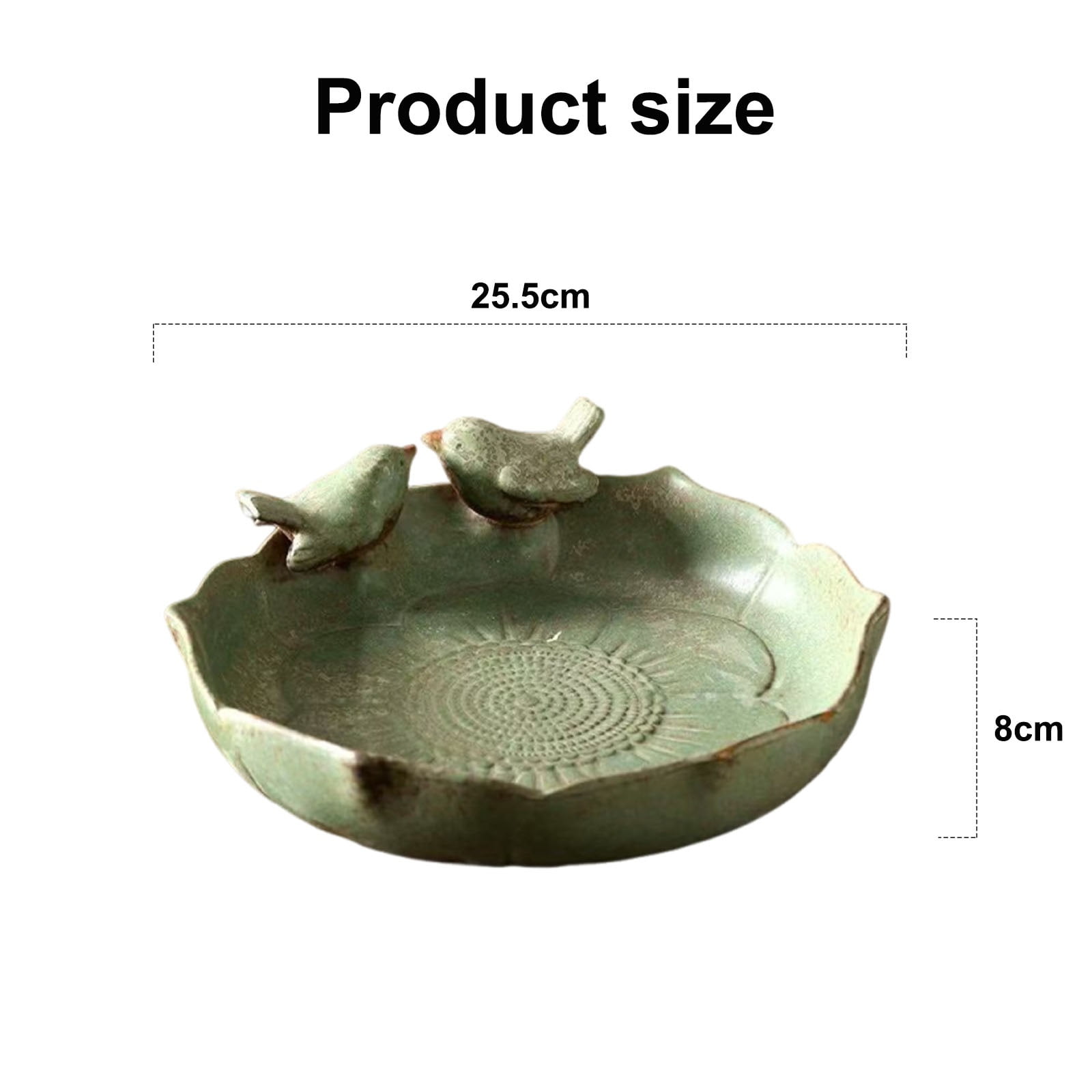 Ceramic bird bath, bird watering container, outdoor bird feeding bowl, bird watering accessory, multifunctional feeding dish, garden decoration for garden and terrace
