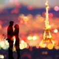 thumbnail image 2 of Loumer, Dianne  15x15 Black Ornate Wood Framed with Double Matting Museum Art Print Titled - A Date in Paris (detail), 2 of 4