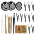 ITSELFER 2 Sets Model Paint Set with Plate Paint Pen Paint Clip Dropper
