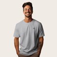 thumbnail image 4 of Dalix UFO Embroidered Cotton Relaxed Boxy Fit Short Sleeve Crewneck Tee Shirt Mens in Athletic Heather L Large, 4 of 5