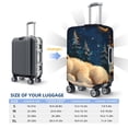 thumbnail image 6 of Daiia Starry Sky Sleep White Bear Luggage Cover, Thickened Washable Travel Luggage Covers, Elastic Unique Baggage Covers for 18-20 inch Luggage-Medium, 6 of 9