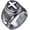 Ancient Black, variant on Men's Black Vintage Cross Prayer Ring,Stainless Steel,Single Piece for Daily Wear