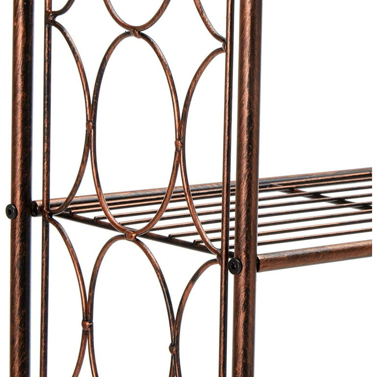 Copper Iron 3 Tier Shelf Storage Etagere Bathroom Rack Organizer