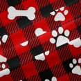 thumbnail image 5 of Homewish Cute Dog Paw Bone Blackout Curtains Set of 2 (52x84 Each),Vintage Red Black Grid Curtain,Cartoon Pet Decor, 5 of 6