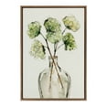 thumbnail image 3 of Kate and Laurel Sylvie Greenery Vase Framed Linen Textured Canvas Wall Art by Sara Berrenson, 23x33 Gold, Botanical Leaf Art for Wall, 3 of 7