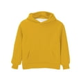 thumbnail image 3 of GiLiling Kids Cotton Hoodie, Toddler Fall Pullover Hooded Long Sleeve Plain Sweatshirt with Pocket for Boys and Girls (Yellow, 13-14 Years), 3 of 9