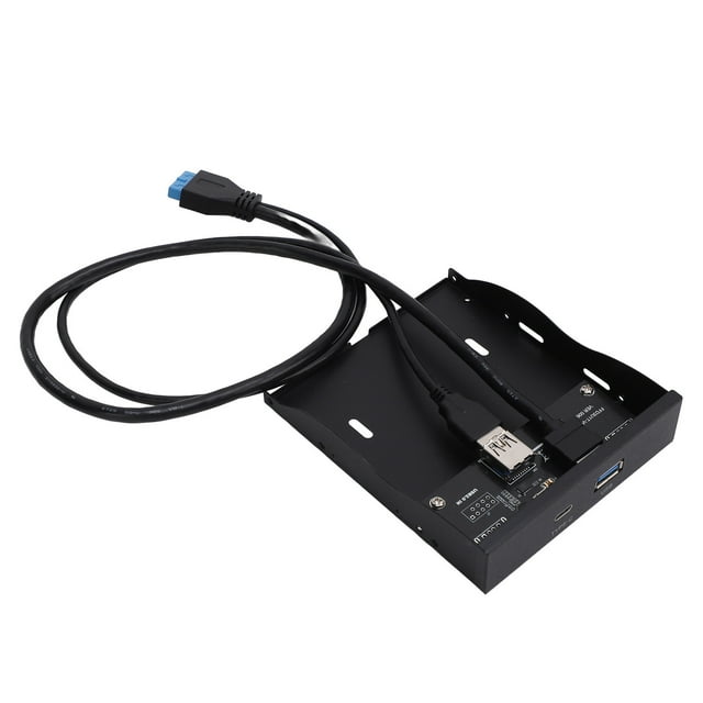 Hub Panneau avant USB 3.0, Panneau avant Compact Type C Sûr Plug and Play 5Gbps pour Bureaux