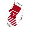 Discount Initial Monogram Embroidered Christmas Stocking Striped