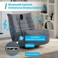 thumbnail image 6 of MUZZ Oversized Electric Recliner Chair Swivel Glider, Upholstered Rocking Chair with USB Port&Smart Voice Control, Theater Seating (Grey), 6 of 9