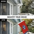 thumbnail image 3 of G128 Combo Pack: 6 Feet Tangle Free Spinning Flagpole (White) Tennessee TN State Flag 3x5 ft Printed 150D Brass Grommets (Flag Included) Aluminum Flag Pole, 3 of 9