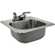 RV Veggie Sink 15" x 15" Top Mount Camper Sink RV Kitchen Sink