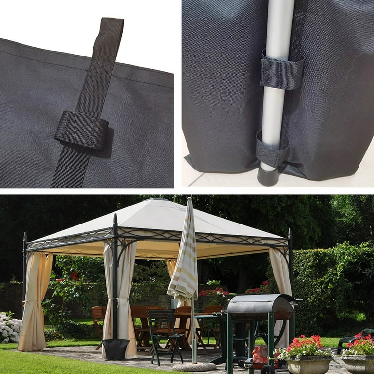  Misscat Weight Bags Sandbag for Pop up Canopy Tent, Patio  Umbrella, Instant Outdoor Sun Shelter Canopy Legs, Heavy Duty Stability  Weighted Feed Bag-4 Pcs/Pack Black : Patio, Lawn & Garden