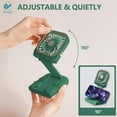 thumbnail image 6 of Deago Upgrade Handheld Fan, Small Personal Fan with 3 Speeds Neck Rechargeable Portable Fan, Powerful Mini USB Outdoor Fan Quiet Desk Fan Free Angle, Good for Travel Home Office School-Green, 6 of 8