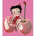 thumbnail image 2 of Betty Boop Glitter Cherries Light-Pink Medium T-Shirt, 2 of 3