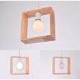 thumbnail image 2 of Lámpara de techo de madera industrial creativa E27, lámpara de techo moderna, lámpara de araña moderna (cuadrada) Feliz Sencillez, 2 of 5
