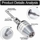 thumbnail image 4 of Keyless Mini 3-jaw Chuck Screwdriver Adapter with Quick Change 2.35mm Round Shank Cylindrical Shank 0.3-3.4mm Drill Bits Countersinks for Micro-produc, 4 of 5