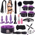 thumbnail image 1 of 19 Unids/set Juguetes Sexuales Para Adultos Con Esposas Látigo Dildo Vibrador Anal yeacher Herramientas vivas, 1 of 7