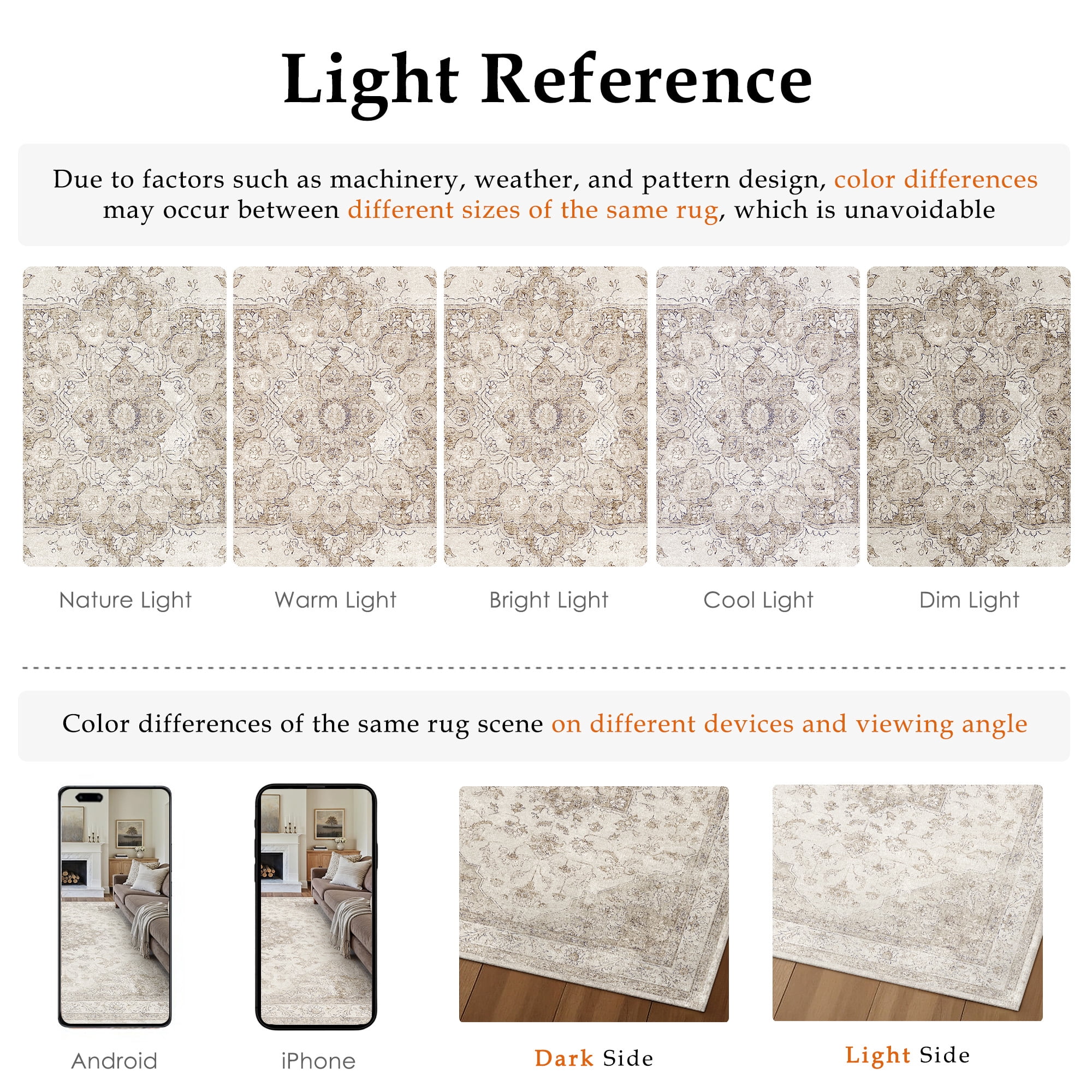 WIPONKEN 2x8 Runner Rugs for Living Room Bedroom Dining Room Office Farmhouse, Machine Washable Non Slip Vintage Persia Rug Beige