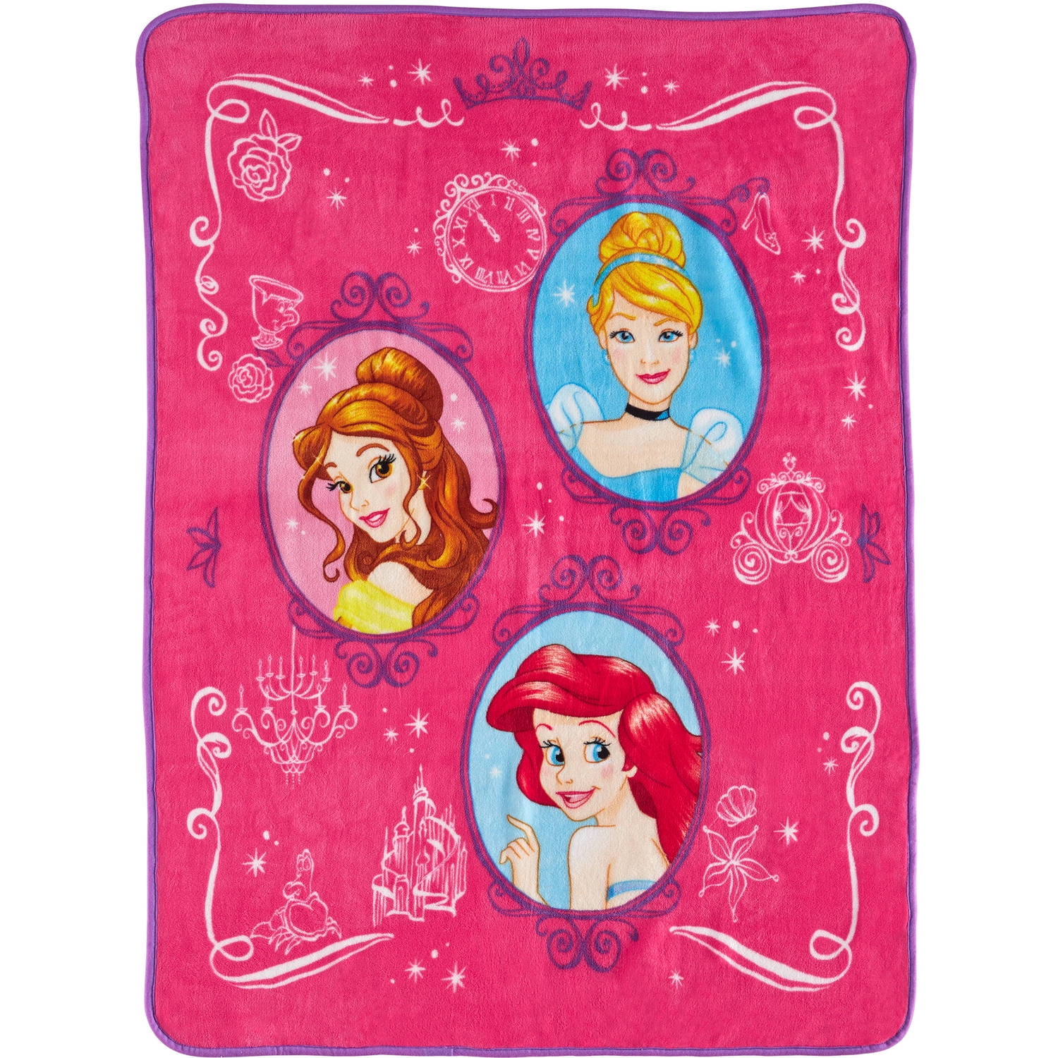 Disney Princess 46" x 60" Kids Plush Throw, 1 Each