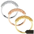 thumbnail image 2 of CZ Tri Colored Gold Rings for Women size 8, 2 of 5